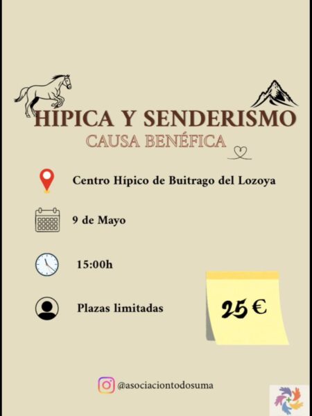 HÍPICA Y SENDERISMO · CAUSA BENÉFICA