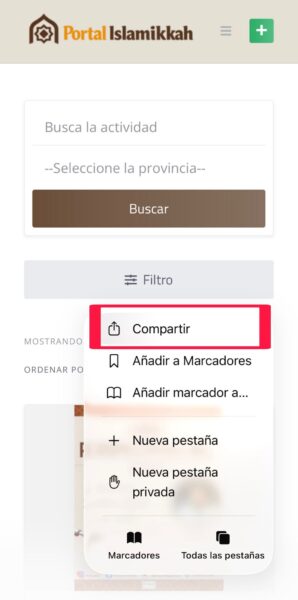 Tutorial: Añadir Portal Islamikkah al escritorio del móvil